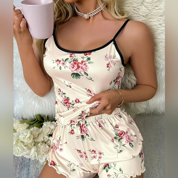 Other - Flower Print Pajama Set